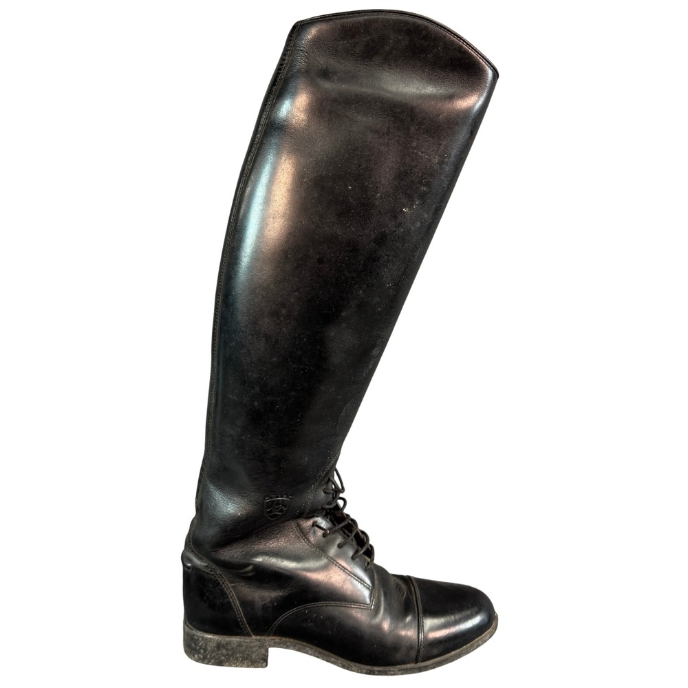 Ariat Heritage Black Leather Tall Field Riding Boots Cap Toe Equestrian 10
